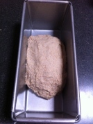 Dough in tin ready for 2nd prove